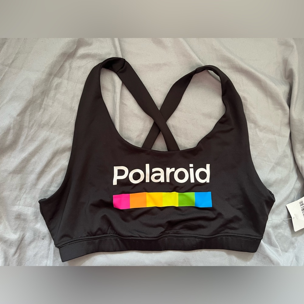 Polaroid Black Bra with Colorful Logo